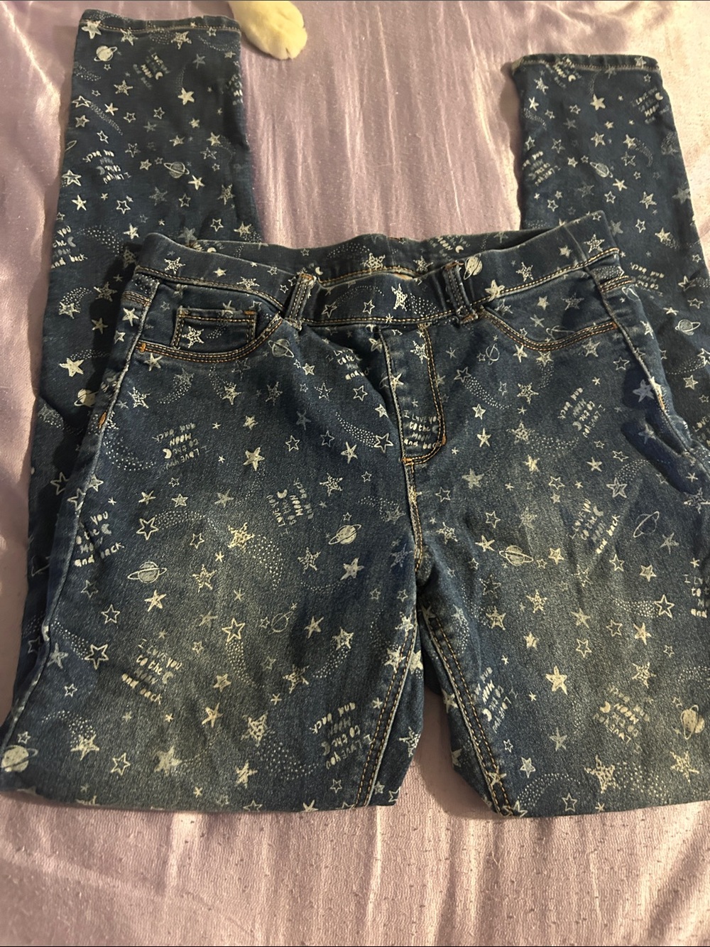 wonder nation Dark Blue Star & Space Print Jeans